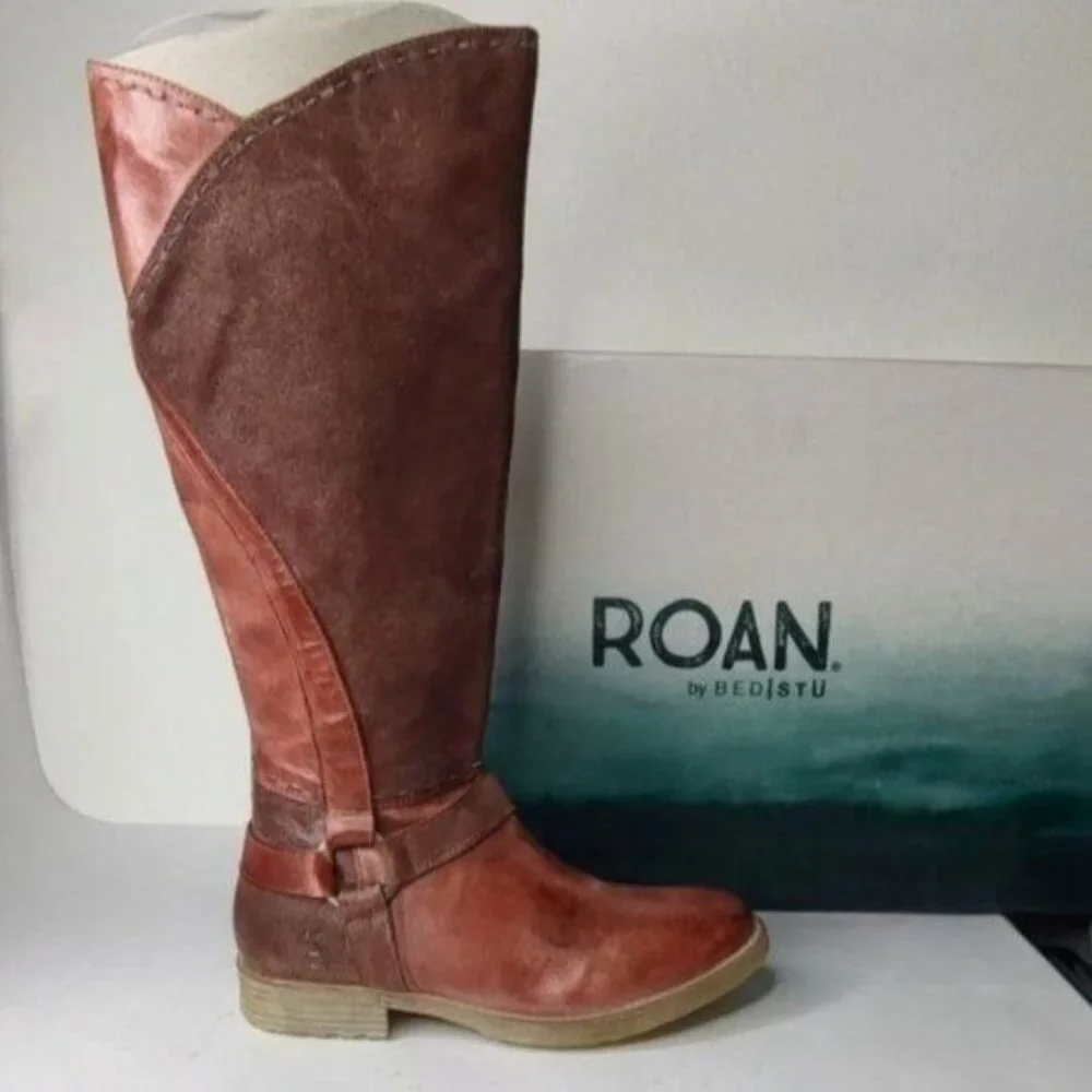 ROAM by BED STU  Boots 7 Tall Riding Karolus Leather Brown NEW $179.00